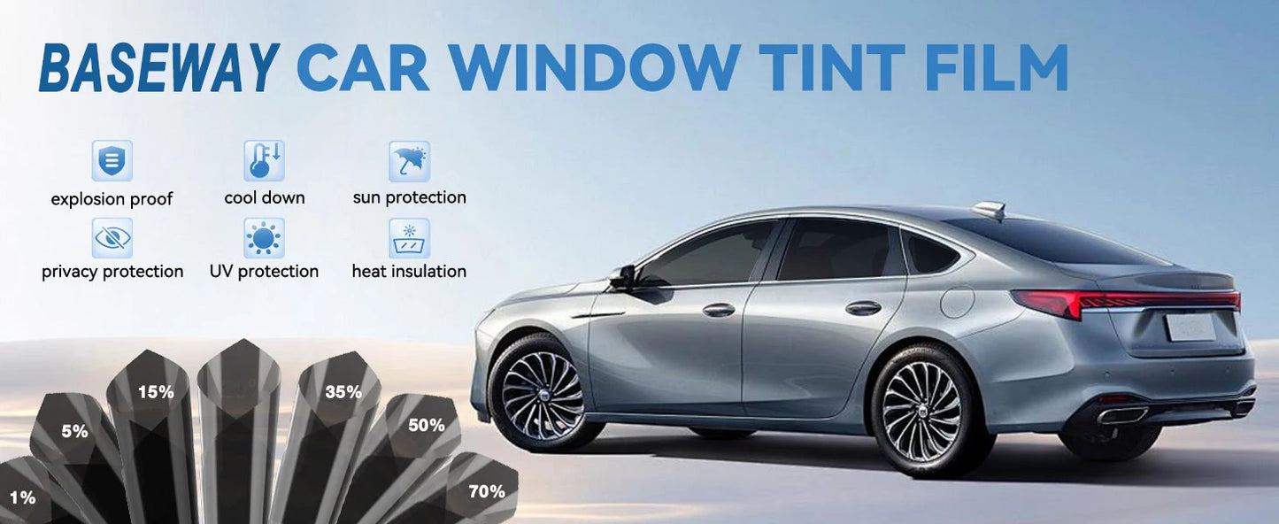 50cmx3/10m Car Window Tint Film Privacy Vinyl Foils Sunshade Stickers Windows Cover Protector Glass UV Sun For Cars Solar Shade