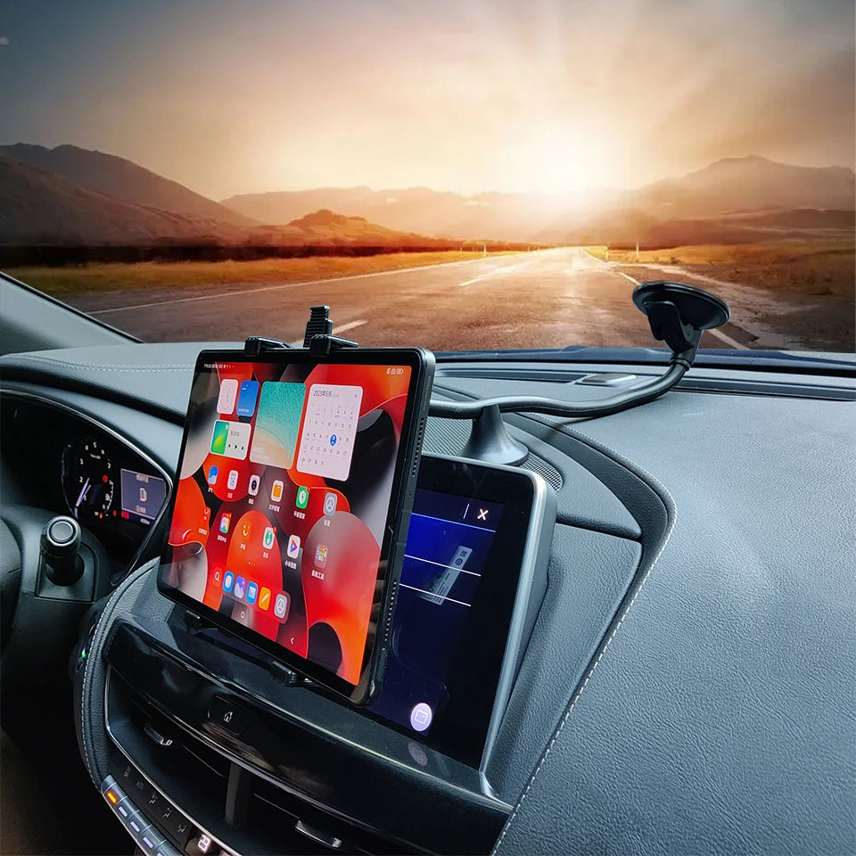 Car Tablet Holder Long Arm Suction Cup Mount for iPad Pro Air 7-13'' Xiaomi Tablet SUV Truck Vehicle Lift Uber Windshield Window